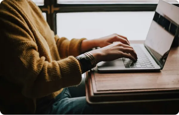 A person using a computer